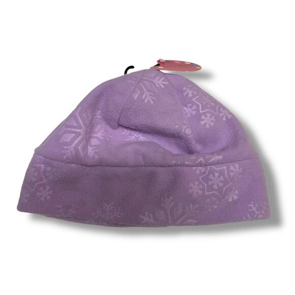 Swany Girls Hat 3 4 5 6 Fleece Beanie Purple Embossed Finger Paints NEW - Picture 3 of 7